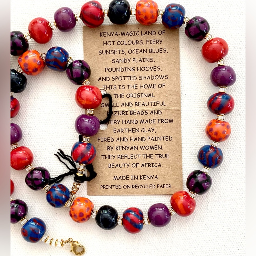 Kazuri bead necklace